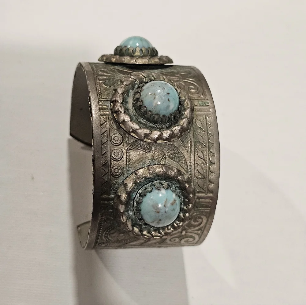 Vintage 1930s Faux Turquoise Cuff